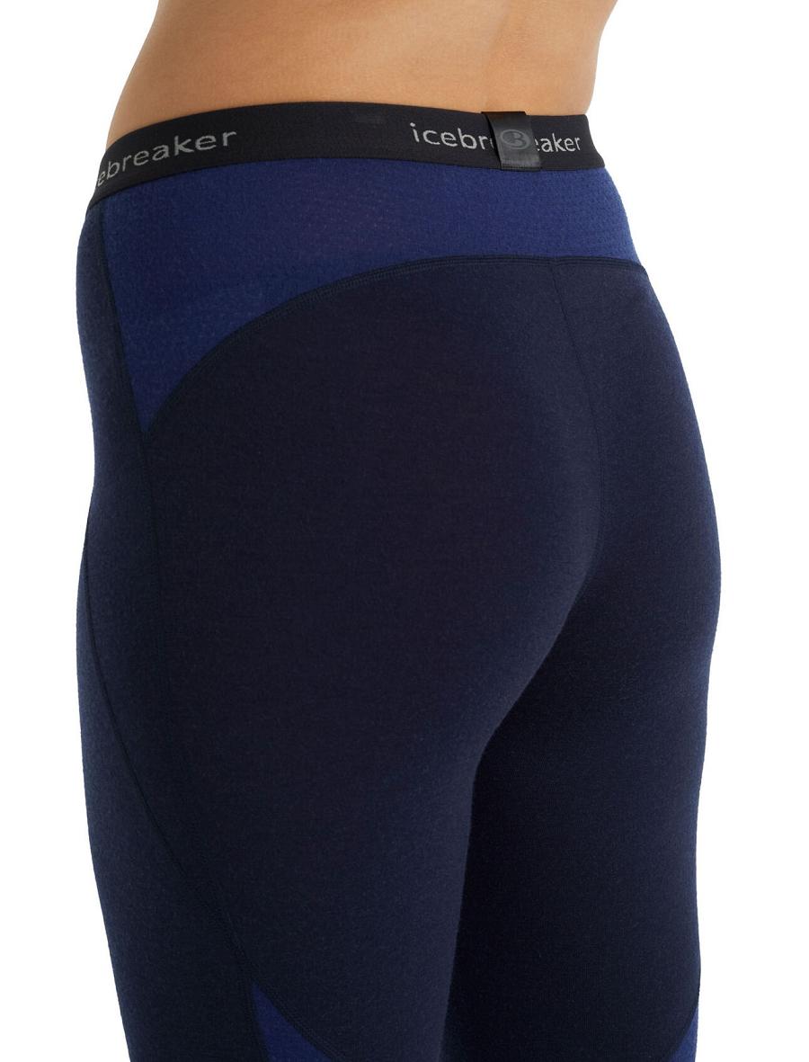 Midnight Navy / Royal Navy Icebreaker BodyfitZone™ Merino 260 Zone Thermal Women's Leggings | AU 1554CTVE